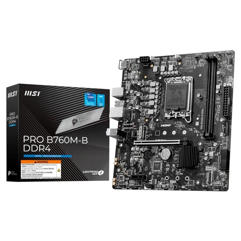 MSI Placa Base PRO B760M-B DDR4  mATX LGA1700