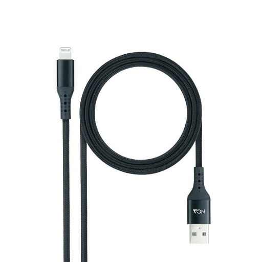 [8433281012356] Nanocable Cable Lightining-USB A/M, Negro, 1 M