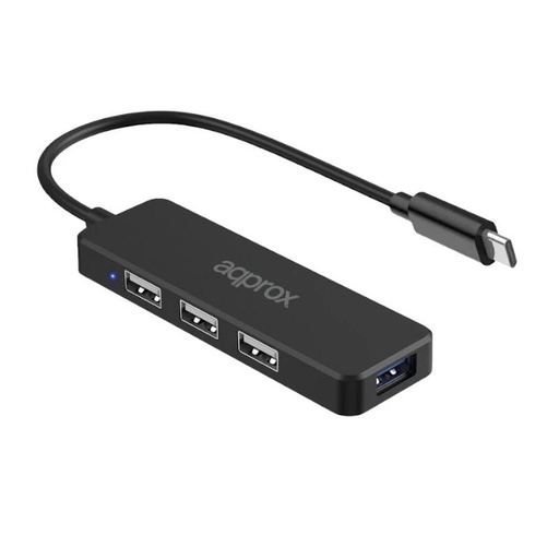 [8435099532187] APPROX Hub USB Tipo-C 3USB 2.0 + 1Puerto USB 3.0