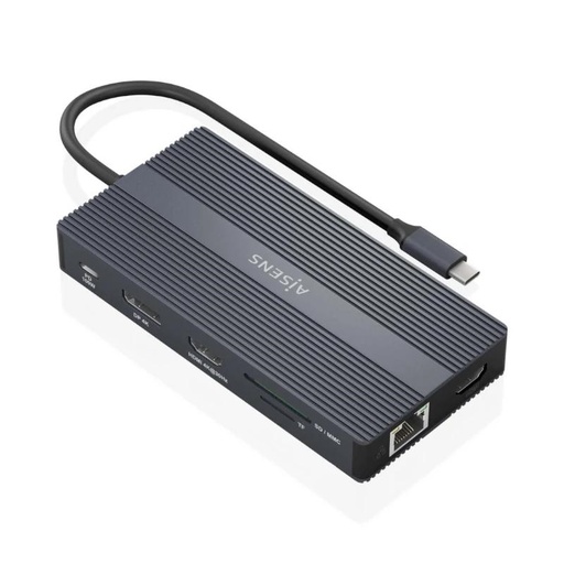 [8435739901328] Aisens USB-C Dock 12 en 1 2xHDMI 1xDP RJ45 4xUSB