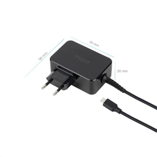 [8433281015234] Tooq Cargador portátil GAN USB-C PD 45W Negro
