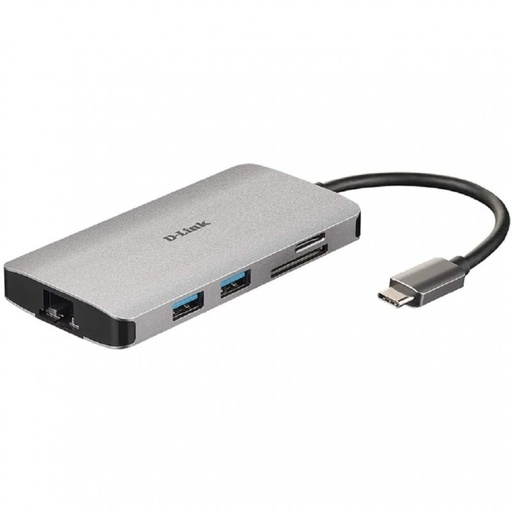 [790069450471] D-Link DUB-M810 Hub USB-C 8 en 1 HDMI/Eth/CardRead