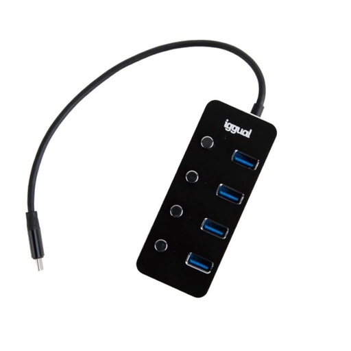 [8435364318485] iggual Hub tipo C x 4 puertos USB 3.1 4BUTTONS