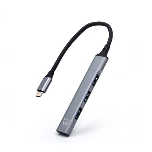 [8052101431339] EWENT Hub Slim tipo C 4 puertos