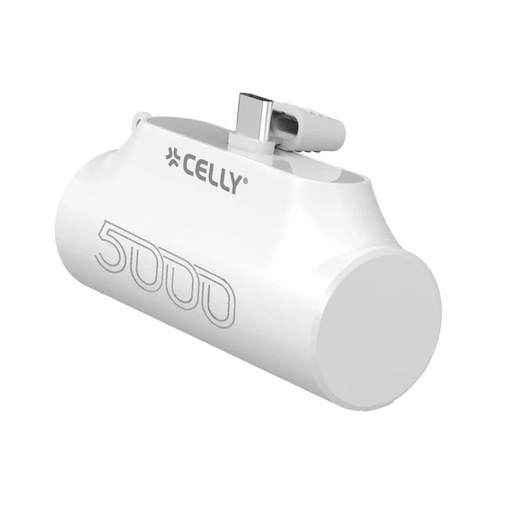 [8021735207603] Celly Powerbank Compacta Usb-C 5000 mAh Blanca