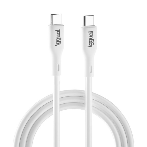 [8435364317365] iggual Cable USB-C/USB-C 100 cm blanco Q3.0 3A 60W