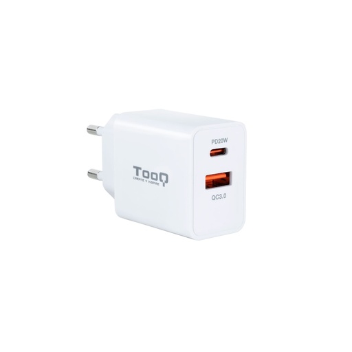[8433281012042] Tooq Cargador de pared doble USB-C PD+ USB A