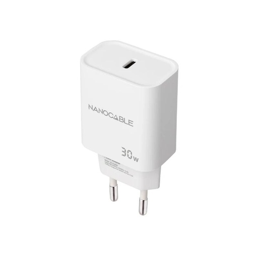 [8433281015173] Nanocable Cargador pared USB-C PD 30W Blanco