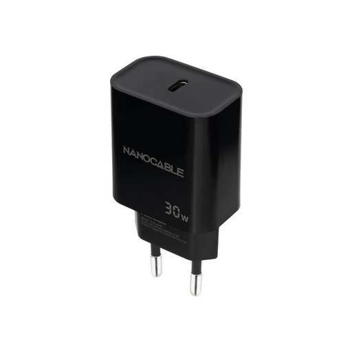 [8433281015180] Nanocable Cargador pared USB-C PD 30W Negro
