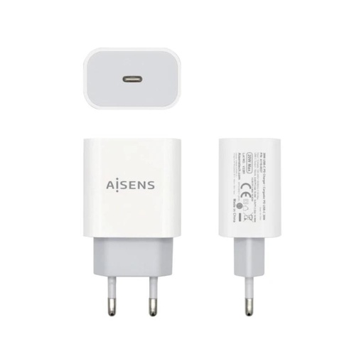 [8436574706147] Aisens Cargador 20W USB-C PD3.0 1xUSB-C Blanco