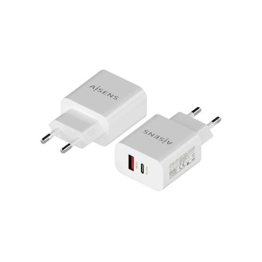 [8436574708097] Aisens Cargador 20W USB-C PD3.0 USB-A QC3.0 Blanco