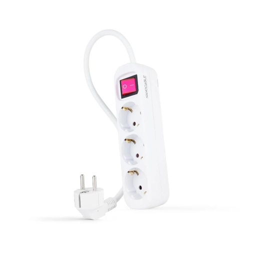 [8433281013995] Nanocable Regleta 3 Tomas Interruptor Blanco