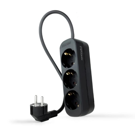 [8433281013988] Nanocable Regleta de Enchufes 3 Tomas 1.4 m Negro