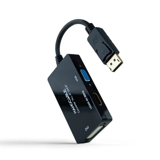 [8433281013032] Nanocable Conversor DP a HDMI/DVI/VGA Negro 20 cm