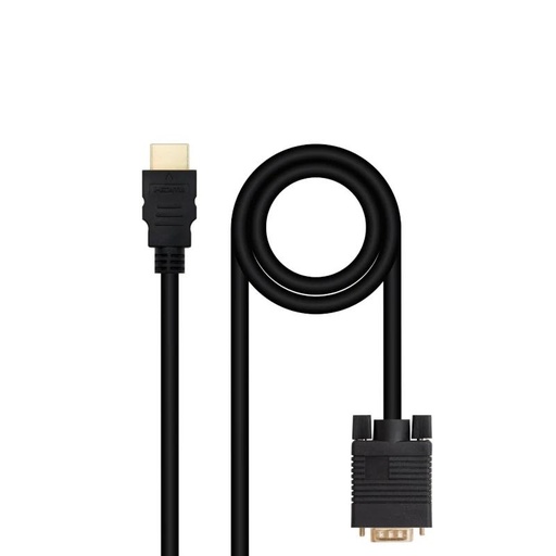 [8433281013827] Nanocable Conversor HDMI a VGA M-M, 1.8 m Negro
