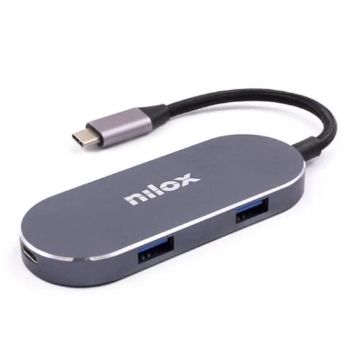 [8436556145650] Nilox Mini dockstion usb-c HDMI, 5 EN 1, Plata