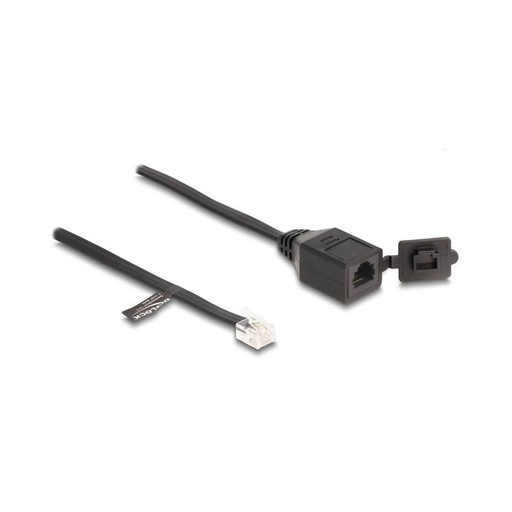 [4043619880096] Delock Cable RJ11 macho a RJ11 hembra con tapa