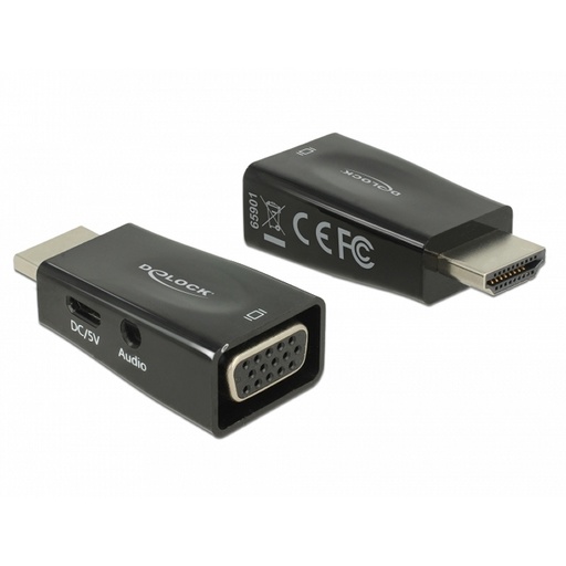 [4043619659012] Delock Adaptador HDMI-A macho VGA hembra/audio