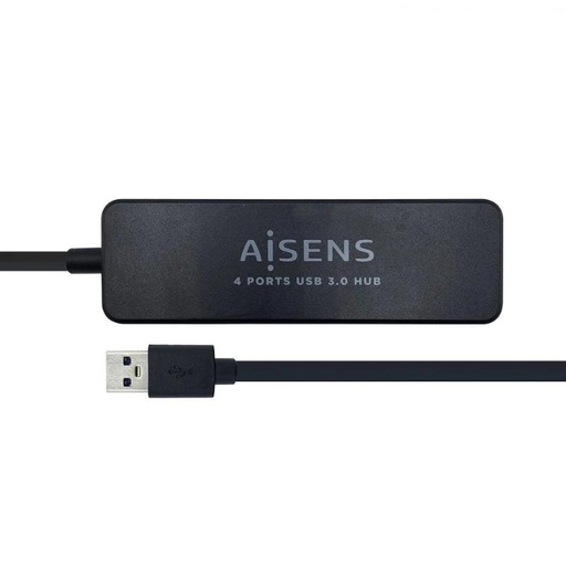 [8436574704112] Aisens Hub USB 3.0 tipo A/M-4xtipo A/H negro 30cm
