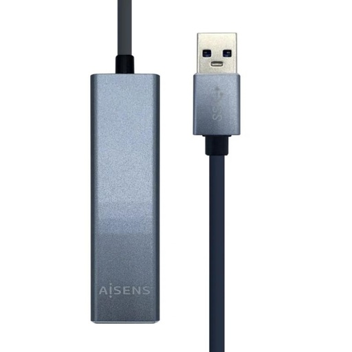 [8436574704105] Aisens Conversor USB 3.0 Ethernet + 3 usb3.0 gris