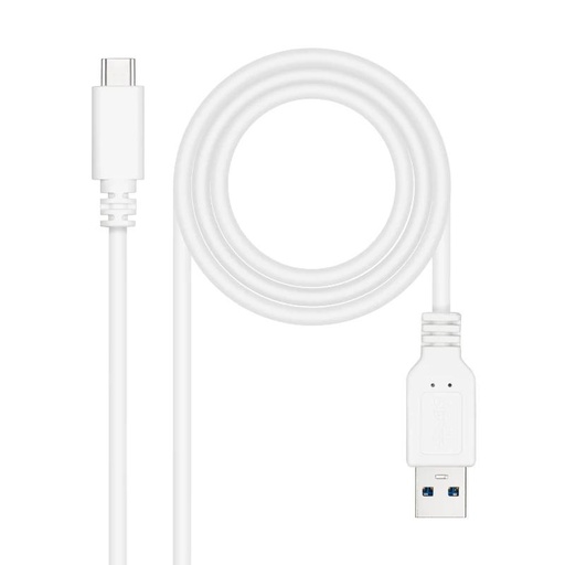 [8433281014176] Nanocable Cable USB 3.1 Gen2 USB-C/A 2 M Blanco