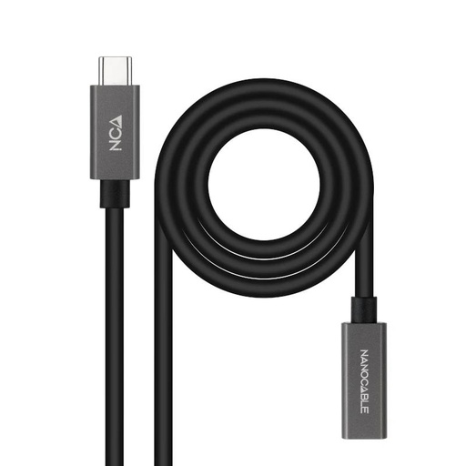 [8433281014091] Nanocable Cable USB 3.2 Gen2 USB-C M/H 1 M Negro