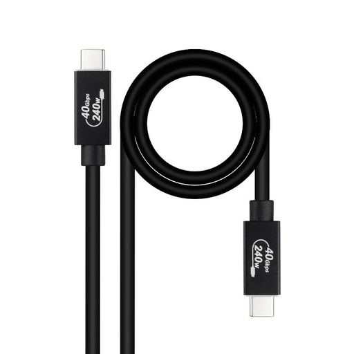 [8433281014411] Nanocable Cable USB4 Gen3x2 40Gbps 240W USB-C 1M