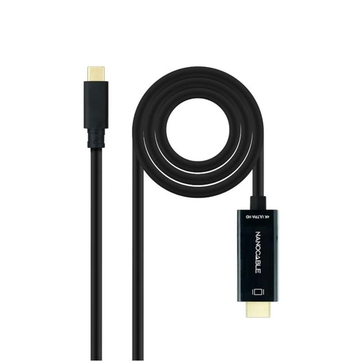 [8433281015463] Nanocable Conversor USB-C/M-HDMI/M, Negro, 5 m