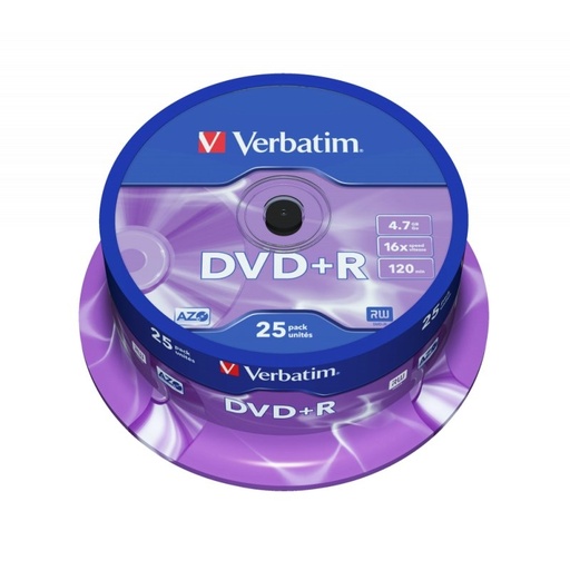 [23942435006] Verbatim DVD+R 4.7GB 16x Tarrina 25Uds