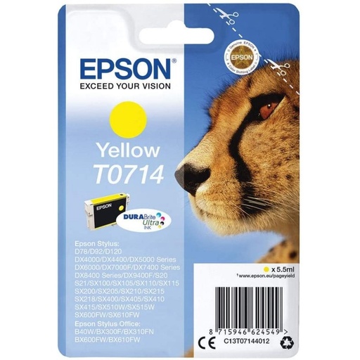 [8715946624549] Epson Cartucho T0714 Amarillo