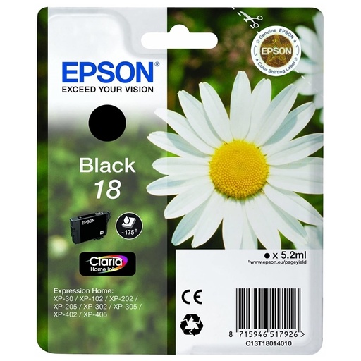 [8715946625119] Epson Cartucho T1801 Negro