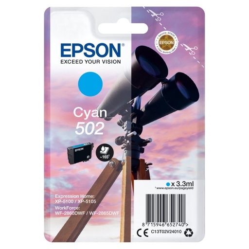 [8715946652740] Epson Cartucho 502 Cyan
