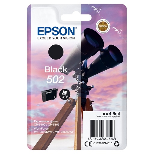 [8715946652726] Epson Cartucho 502 Negro