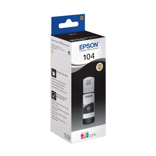 [8715946655802] Epson Botella Tinta Ecotank 104 Negro