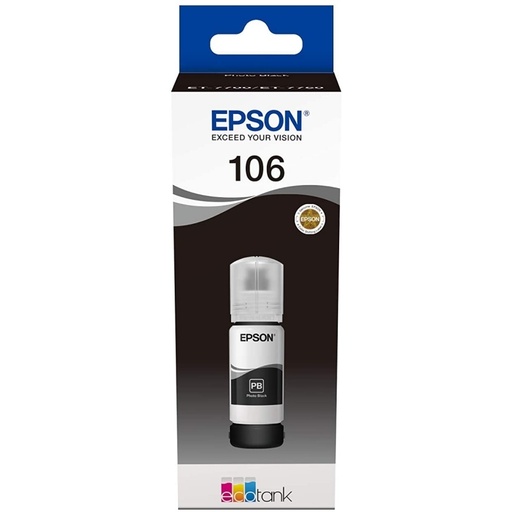 [8715946643304] Epson Botella Tinta Ecotank 106 Negro