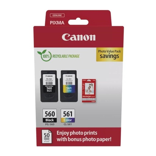 [8714574679457] Canon Cartucho Multipack PG-560 /CLI-561+ papel Fo