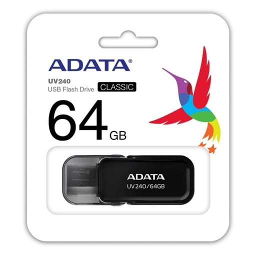 [4713218465405] ADATA Lapiz Usb UV240 64GB USB 2.0 Negro