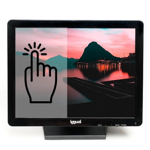 [8435364315750] iggual Monitor táctil resistivo 15" USB VGA HDMI