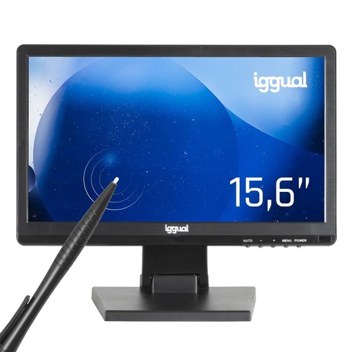 [8435364319864] iggual Monitor táctil resistivo 15,6" 16:9 HD+