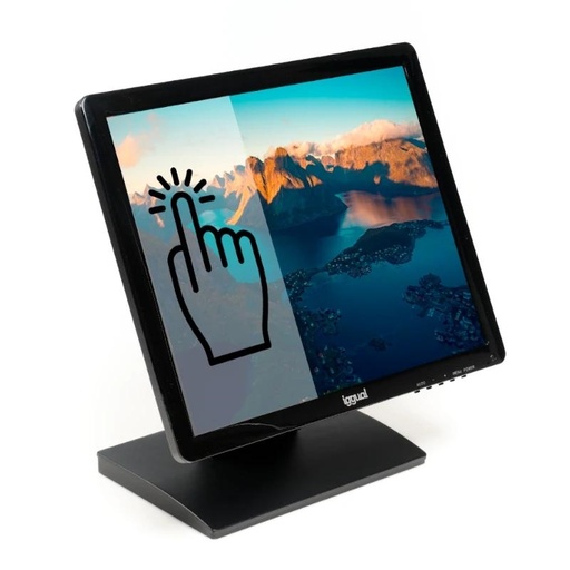 [8435364315743] iggual Monitor táctil resistivo 17" USB VGA HDMI