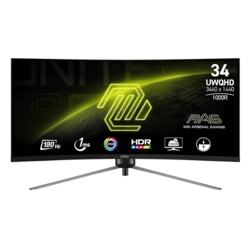 [4711377140799] MSI MAG345CQR Monitor34"Gaming WQHD 180h DP HDMI C