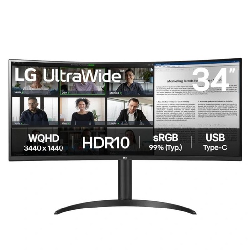 [8806096199527] LG 34WR50QK-B monitor 34" WQHD 2xHDMI DP curvo