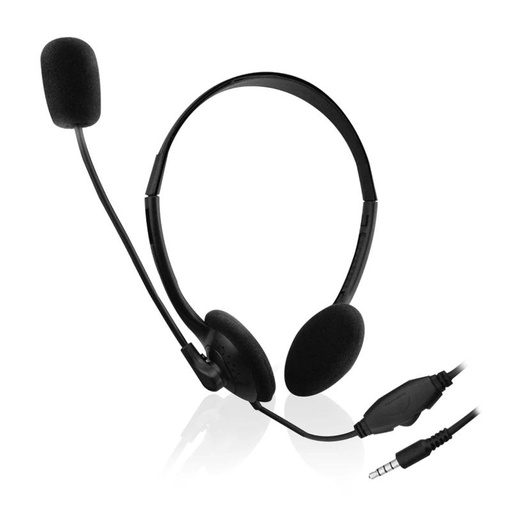 [8032958187382] EWENT Auriculares diadema con micro mini jack